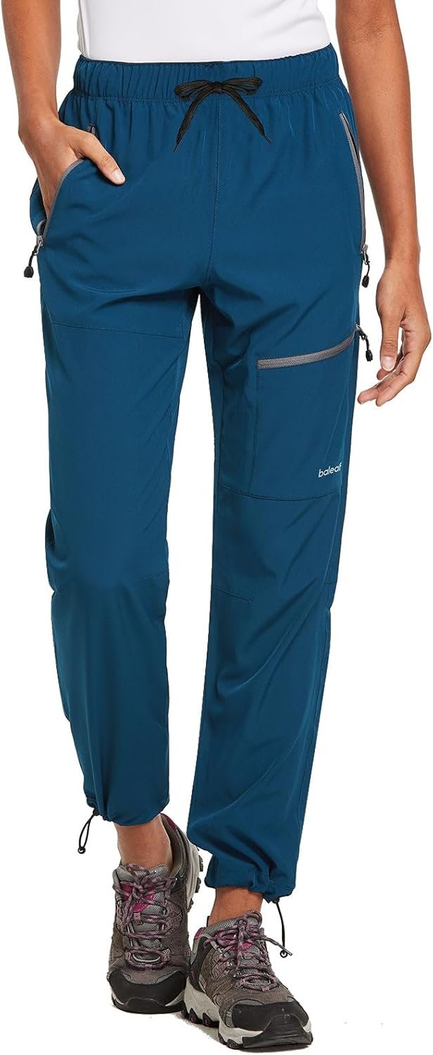 baleaf Women’s Hiking Pants Quick Dry Lightweight Water Resistant Elastic Waist Cargo Pants for All Seasons