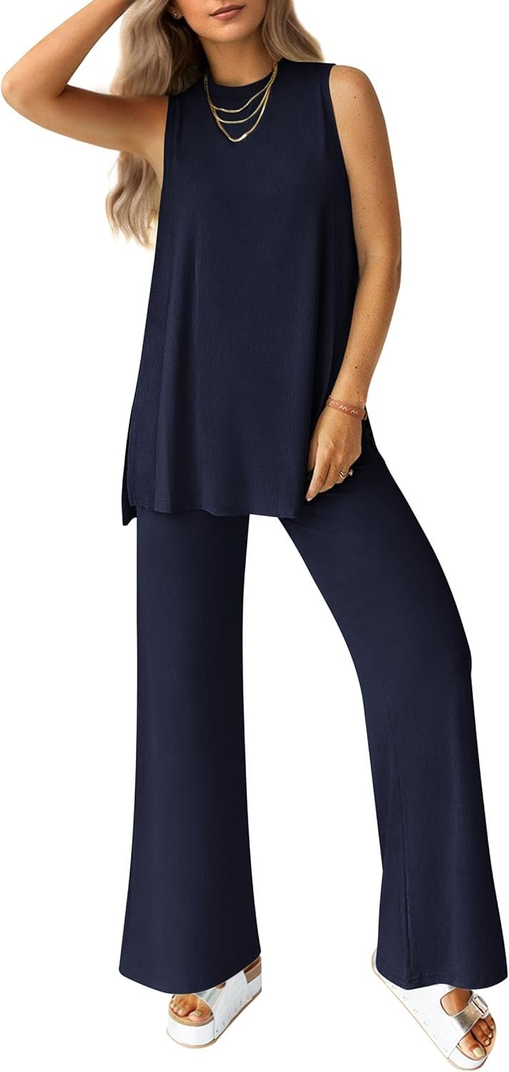 PRETTYGARDEN 2 Piece Lounge Sets for Women Summer Airport Travel Outfit 2026 Casual Matching Spring Clothes Track Sweat Suits