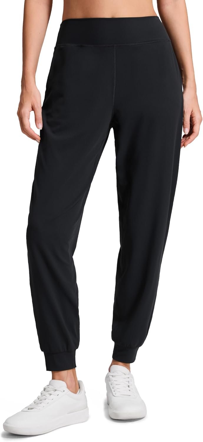 CRZ YOGA Butterluxe High Waisted Joggers for Women 28″ – Casual Lounge Workout Yoga Pants with Pockets