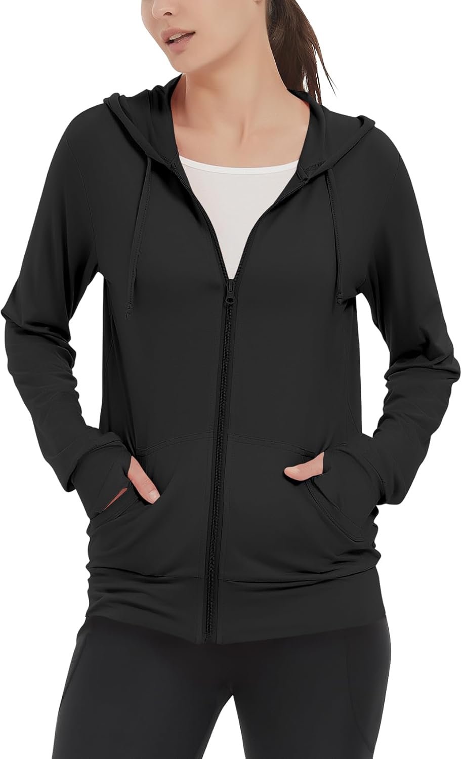LETAOTAO Womens’ Lightweight Zip Up Hoodies Stretch Thin Summer Jackets For Women