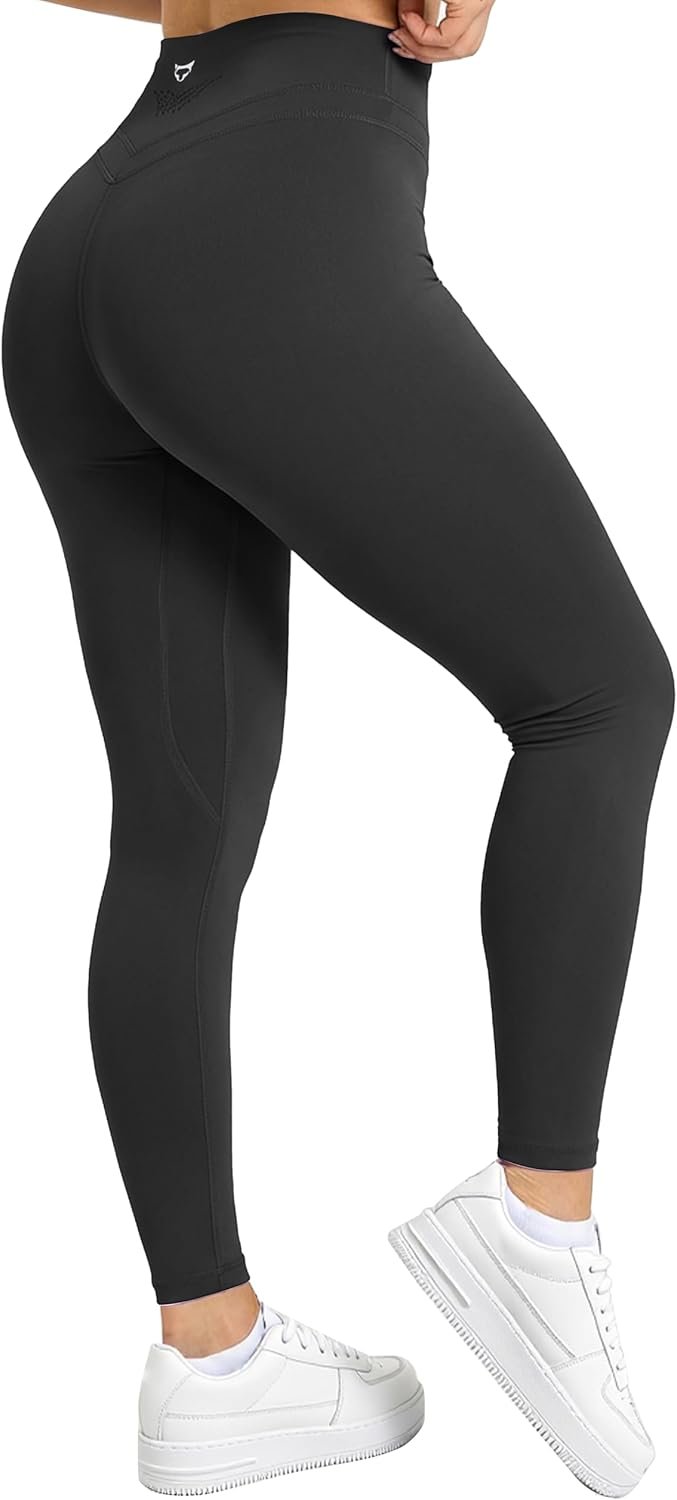 Women’s Yoga Pants 7/8 High Waisted Workout Yoga Leggings for Women Butt Lifting Tummy Control Booty Tights