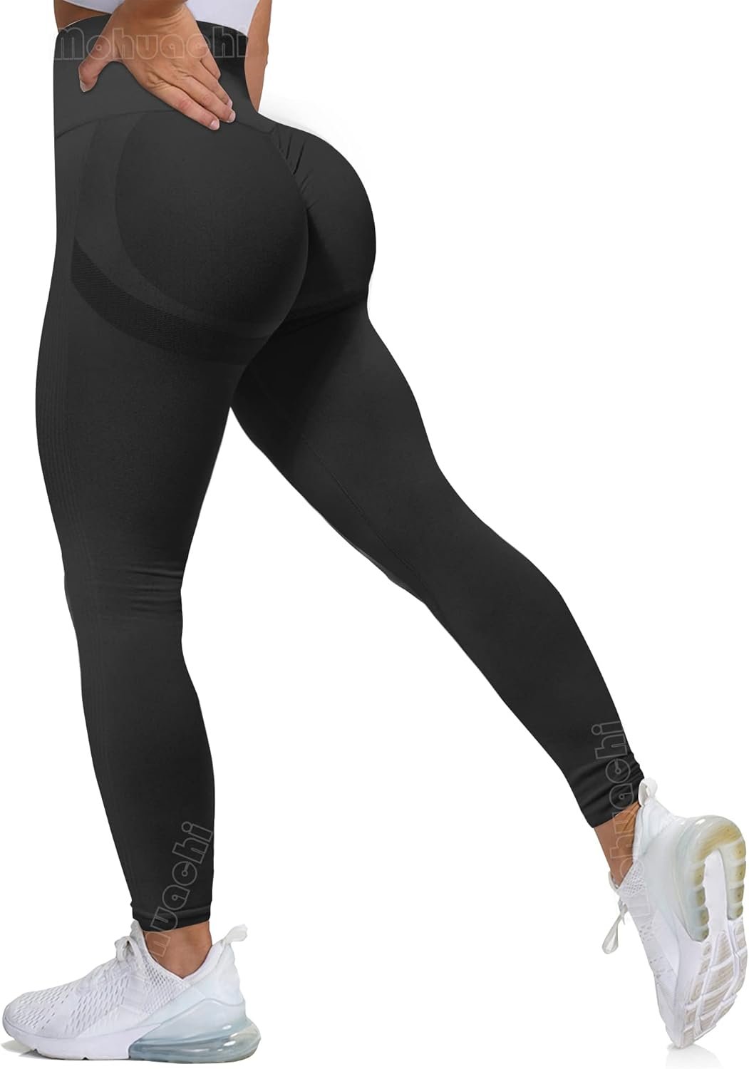 MOHUACHI High Waisted Leggings for Women Tummy Control Butt Lifting Yoga Pants Workout Compression Tights