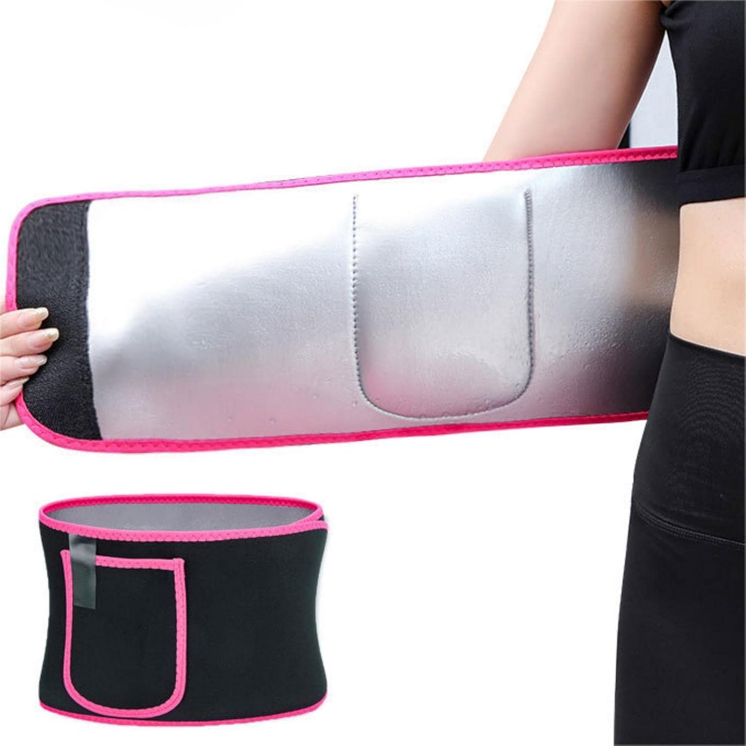 Lengthened Waist Trainer for Women, 51.2 Inch Sweat Belt, Thickened Stomach Trimmer Band for Weight Loss, Belly Fat Reduction