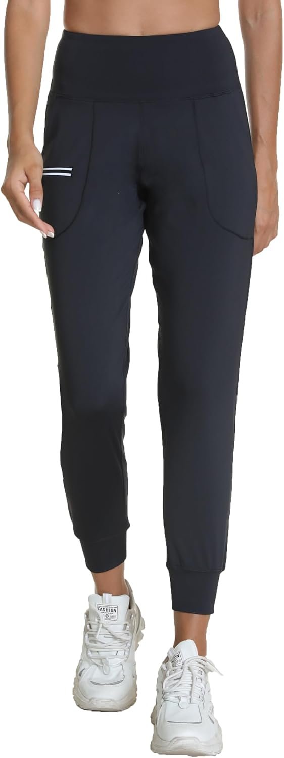 Women’s Workout Joggers with Pockets-Quick Dry Athletic Lounge Pants for Hiking Yoga and Running