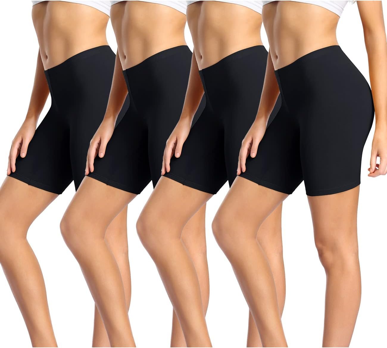 wirarpa Women’s Cotton Boy Shorts Underwear Anti Chafing Soft Biker Short Plus Boy Shorts Panties 4 Pack