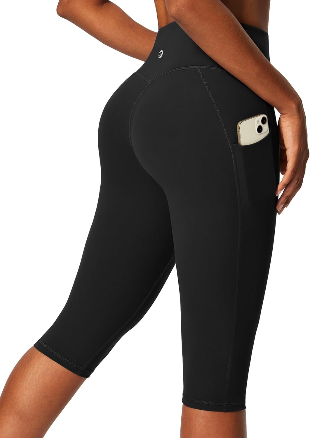 IUGA Capri Leggings for Women with Pockets Women’s High Waisted Knee Length Capris Compression Yoga Pants Workout Leggings