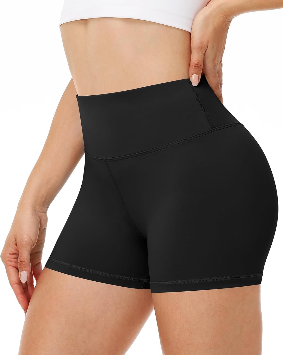 Runhit Women’s Workout Biker Shorts – 3″/5″/8″ High Waisted Tummy Control Spandex Booty Shorts for Volleyball Gym Yoga Dance