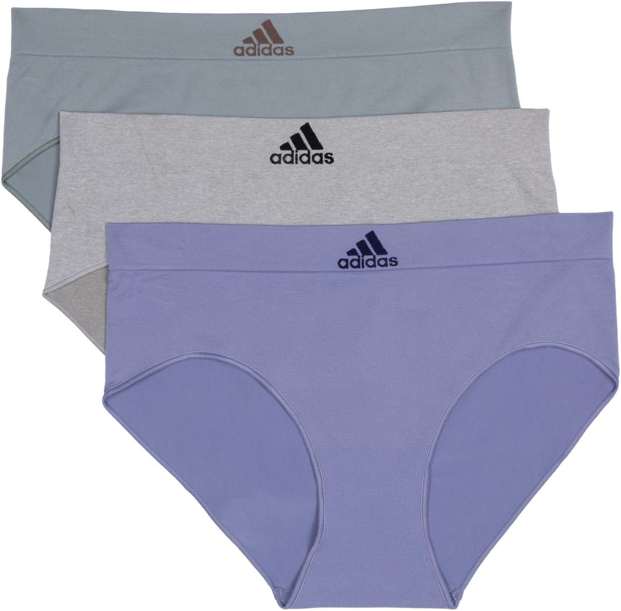 adidas womens Seamless Brief Panties 3-pack