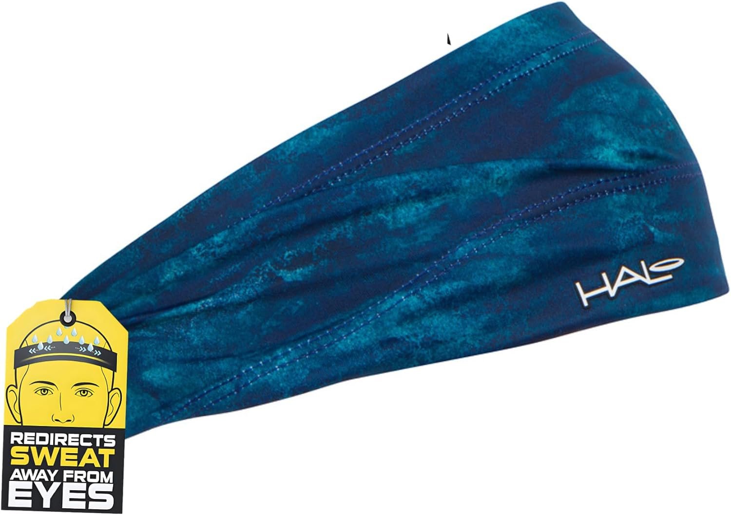 Halo Headband Bandit – 4″ Wide Pullover Sweatband Running Headband Men Women Absorbent Soft Comfortable.Channels Sweat Out of Your Eyes Keeps Hair in Place No-Slip