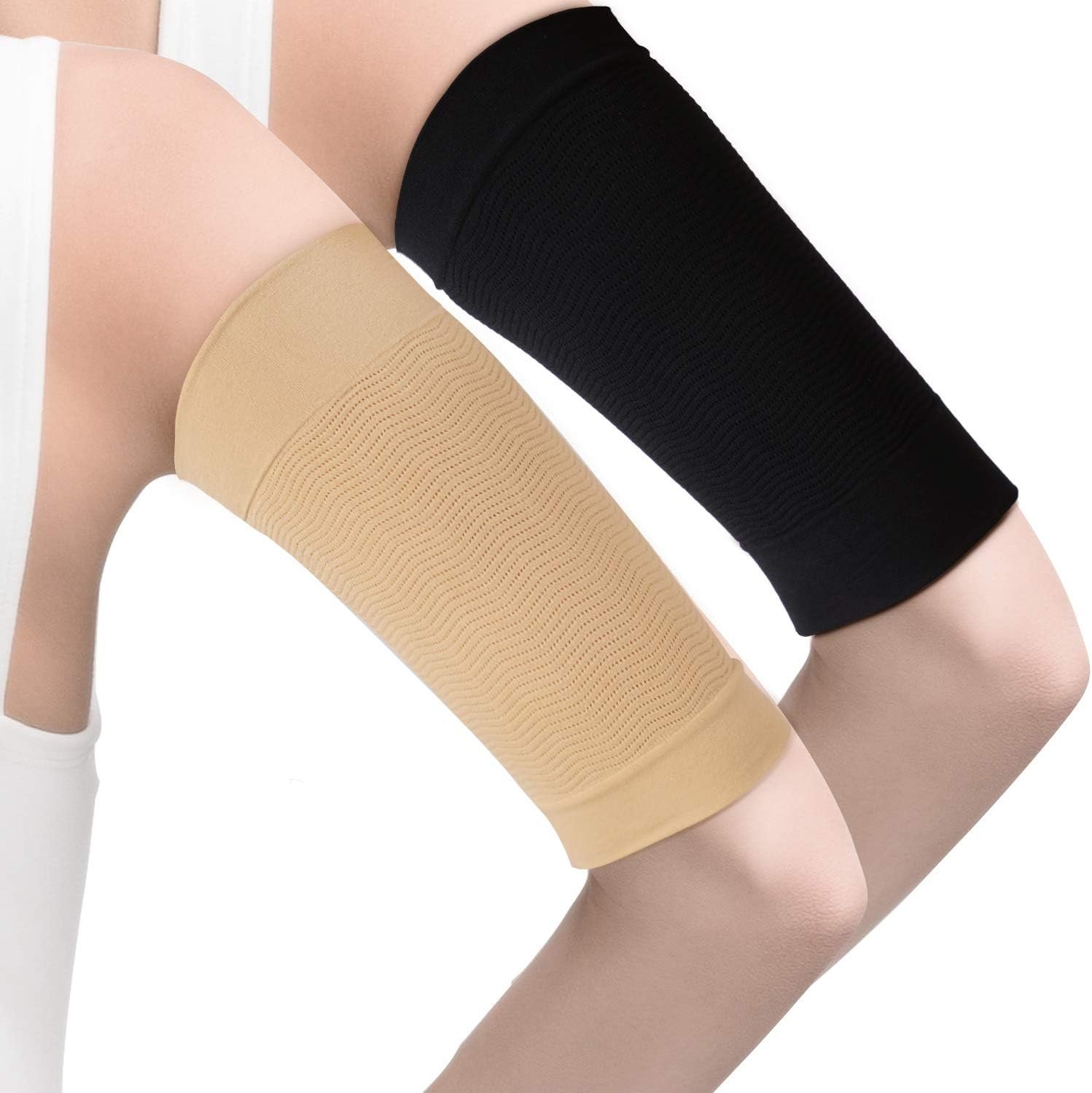 WILLBOND 4 Pairs Slimming Arm Shaper Sleeve for Women Men Upper Flabby Arm Sleeve for Slimming Sun Protection Tattoo Cover up