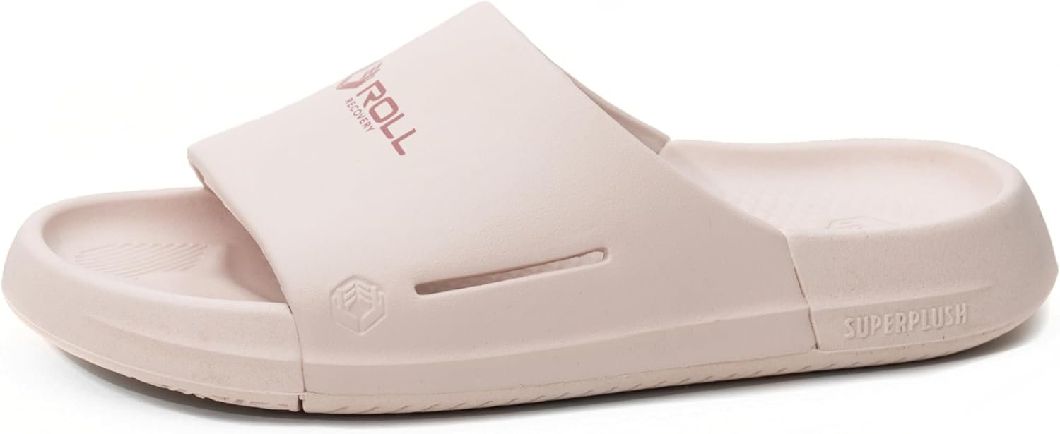 ROLL Recovery Women’s Sports Recovery Slides | Helps Relieve Pressure on Achilles Tendon and Plantar Fasciitis SUPERPLUSH