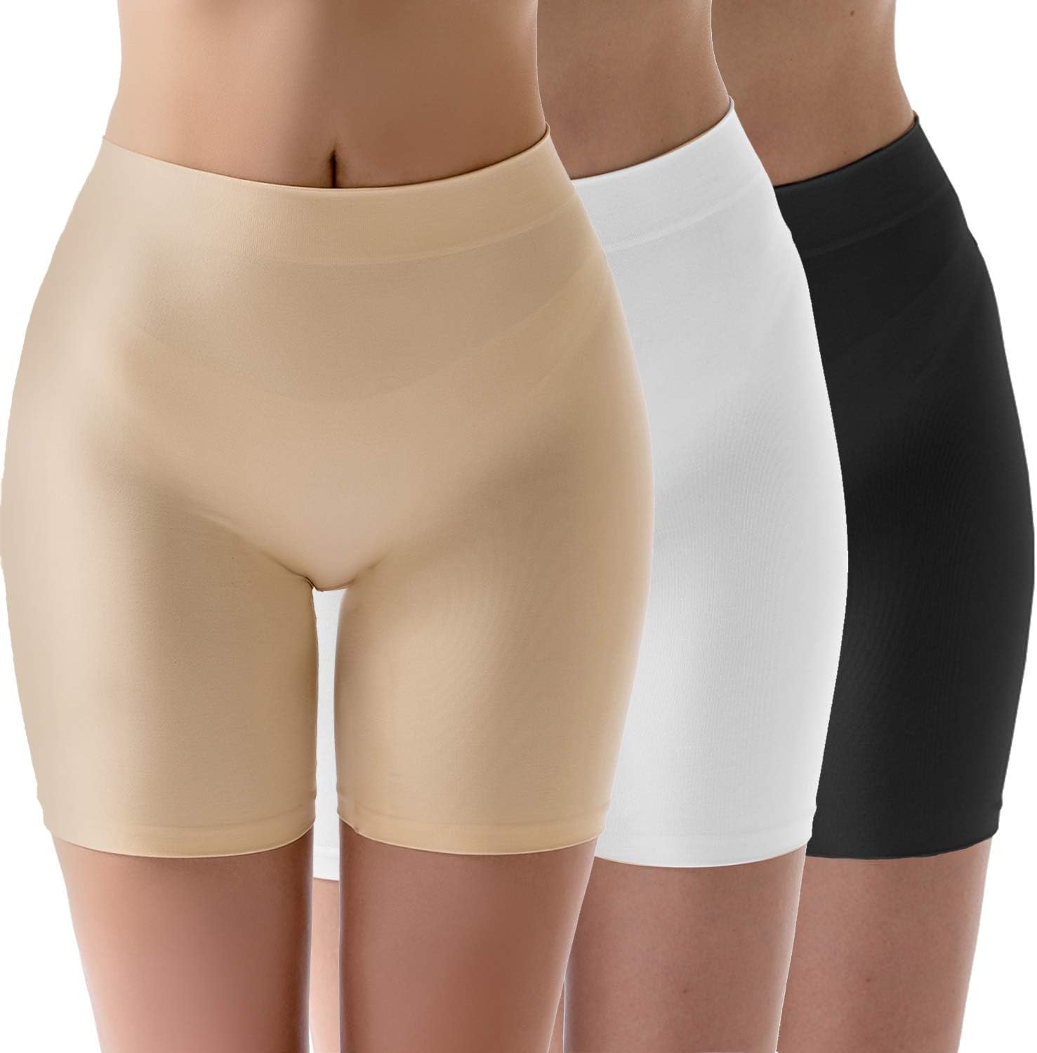 MELERIO Women’s Slip Shorts, Comfortable Boyshorts Panties, Anti-chafing Spandex Shorts for Under Dress