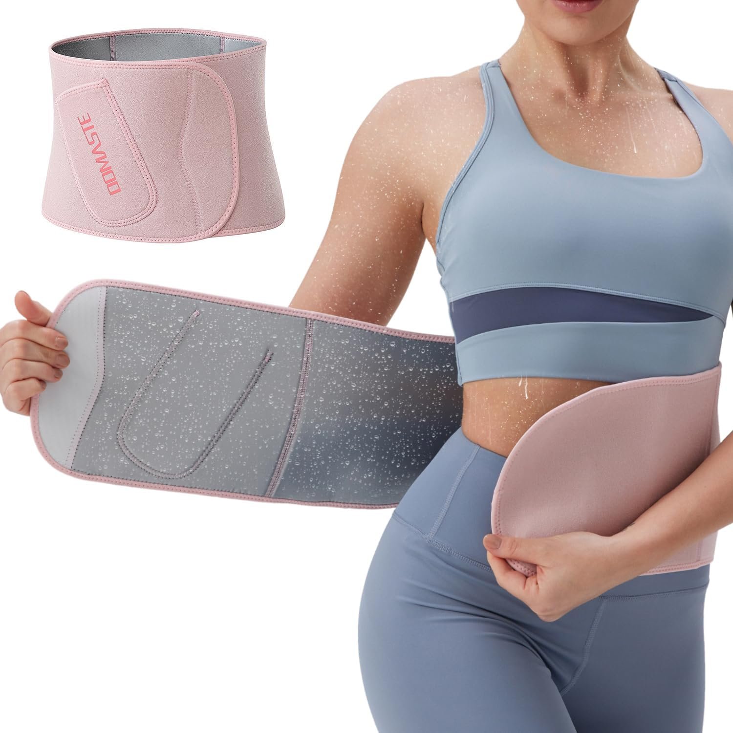 Waist Trimmer for Women & Men – Sweat Belt Waist Trainer Stomach Wrap for High-Intensity Training & Workouts