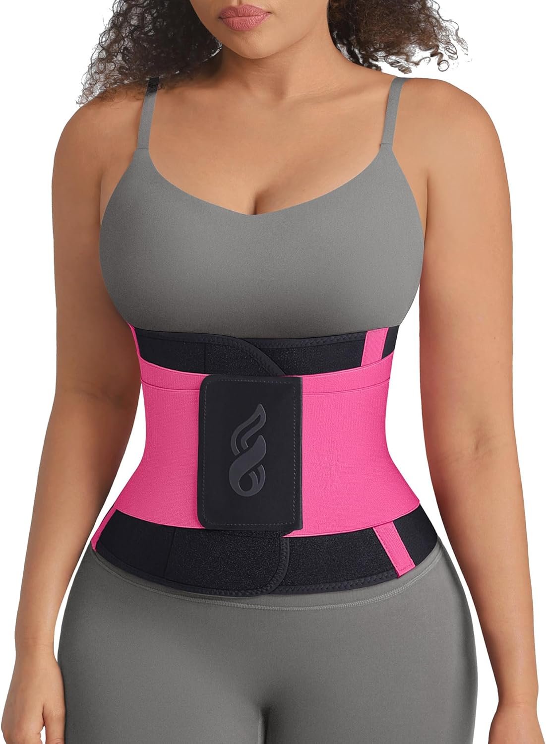 FeelinGirl Waist Trainer Belt for Women Waist Cincher Waist Trimmer Corset Adjustable Hook Loop Tummy Control Slimming