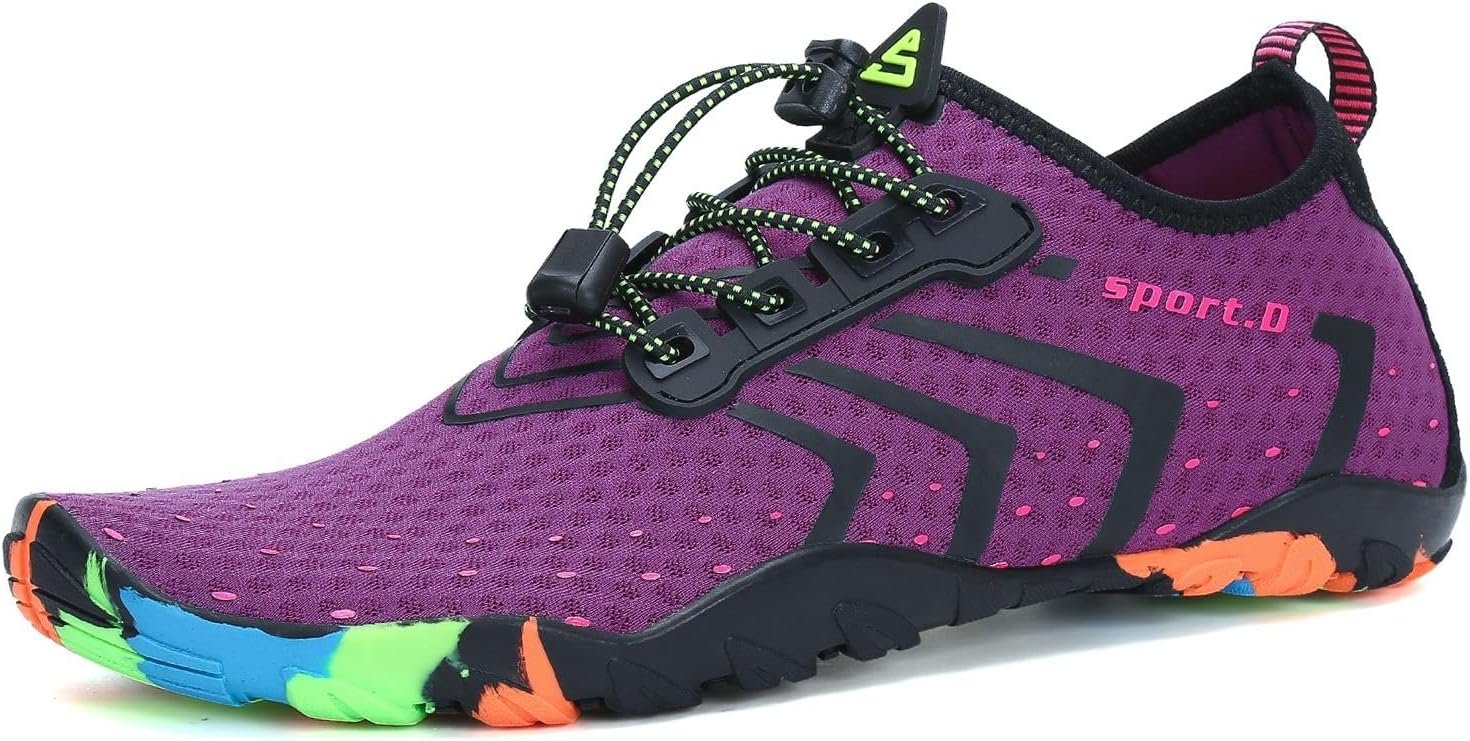 SAGUARO Water Shoes for Women – Barefoot Quick-Dry Aqua Sock, Lightweight, Breathable for Swimming, Beach and Outdoor Activities Size 5.5-10.5