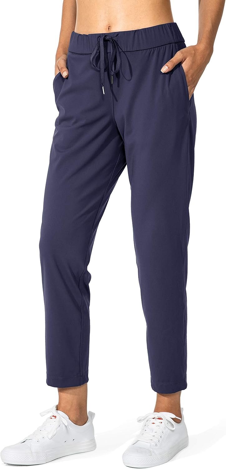 G Gradual Women’s Pants with Deep Pockets 7/8 Stretch Ankle Sweatpants for Golf, Athletic, Lounge, Travel, Work