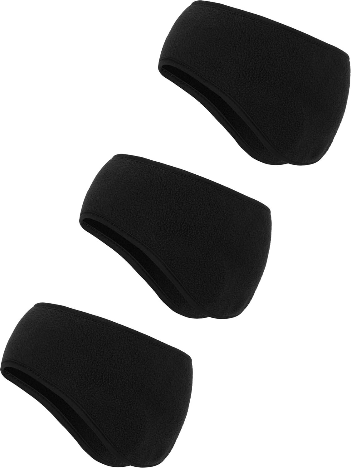 BBTO 3 Pcs Fleece Ear Warmers Muffs for Men Women Headband Ear Muffs Winter Covers for Cold Weather Running Cycling Ski
