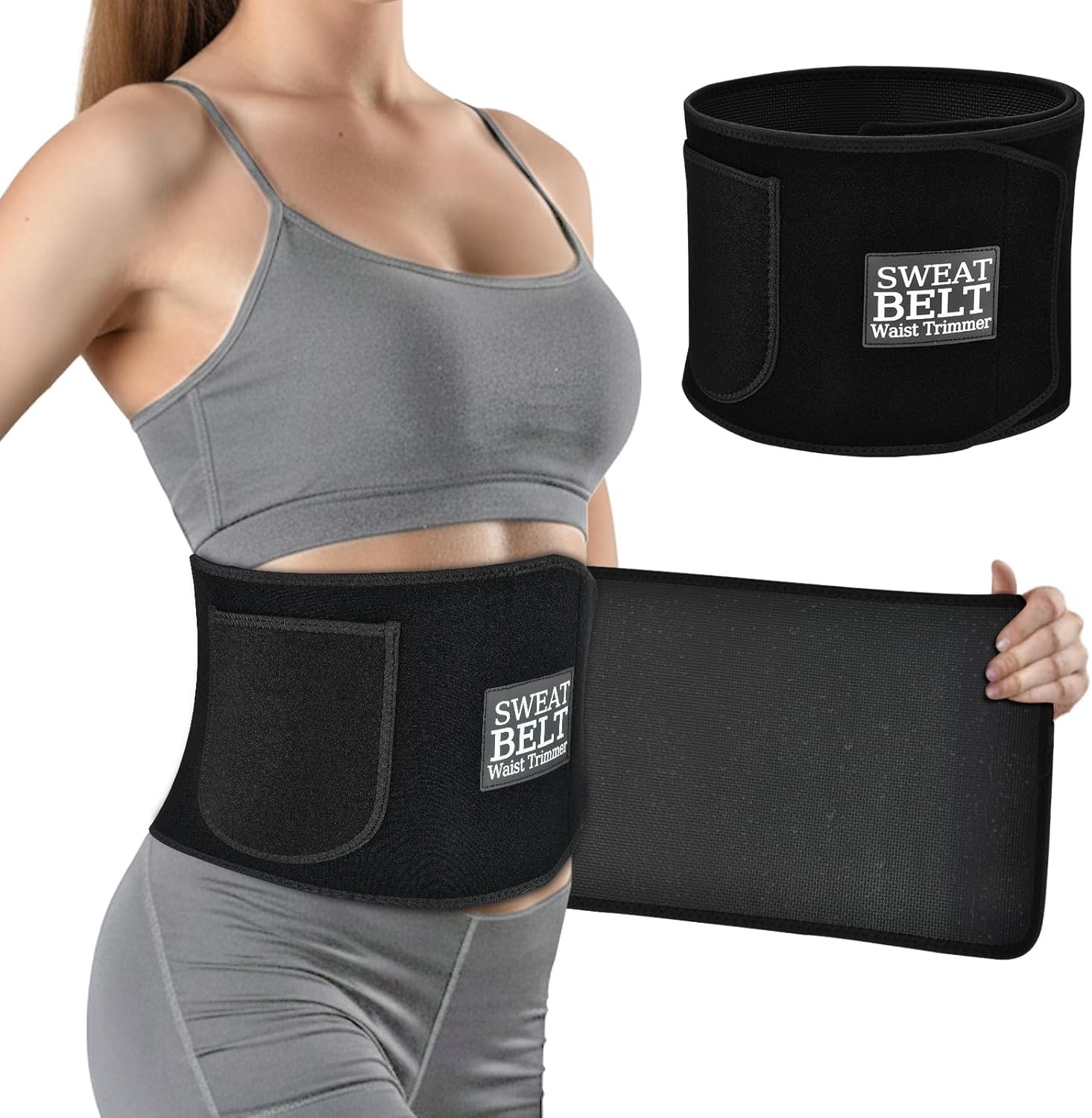 LKV Waist Trainer for Women Lower Belly Fat, Waist Trimmer Sweat Belt for Workout, Waist Sweat Band Body Shaper for Women