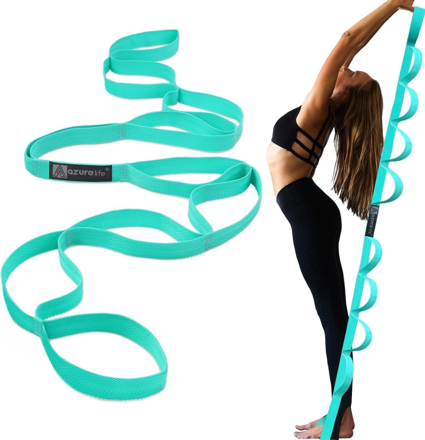 10 Loops Stretching Strap Yoga Strap Stretch Bands Physical Therapy for Exercise