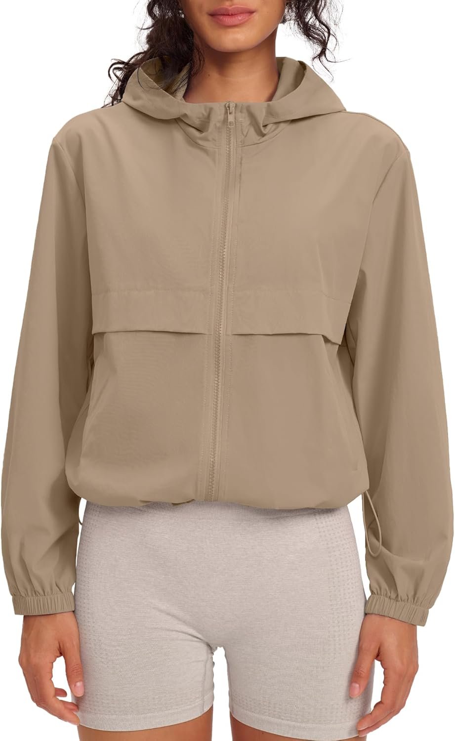 Locachy Women’s Lightweight Athletic Workout Hoodie Long Sleeve Full Zip Gym Running Outdoor Jacket