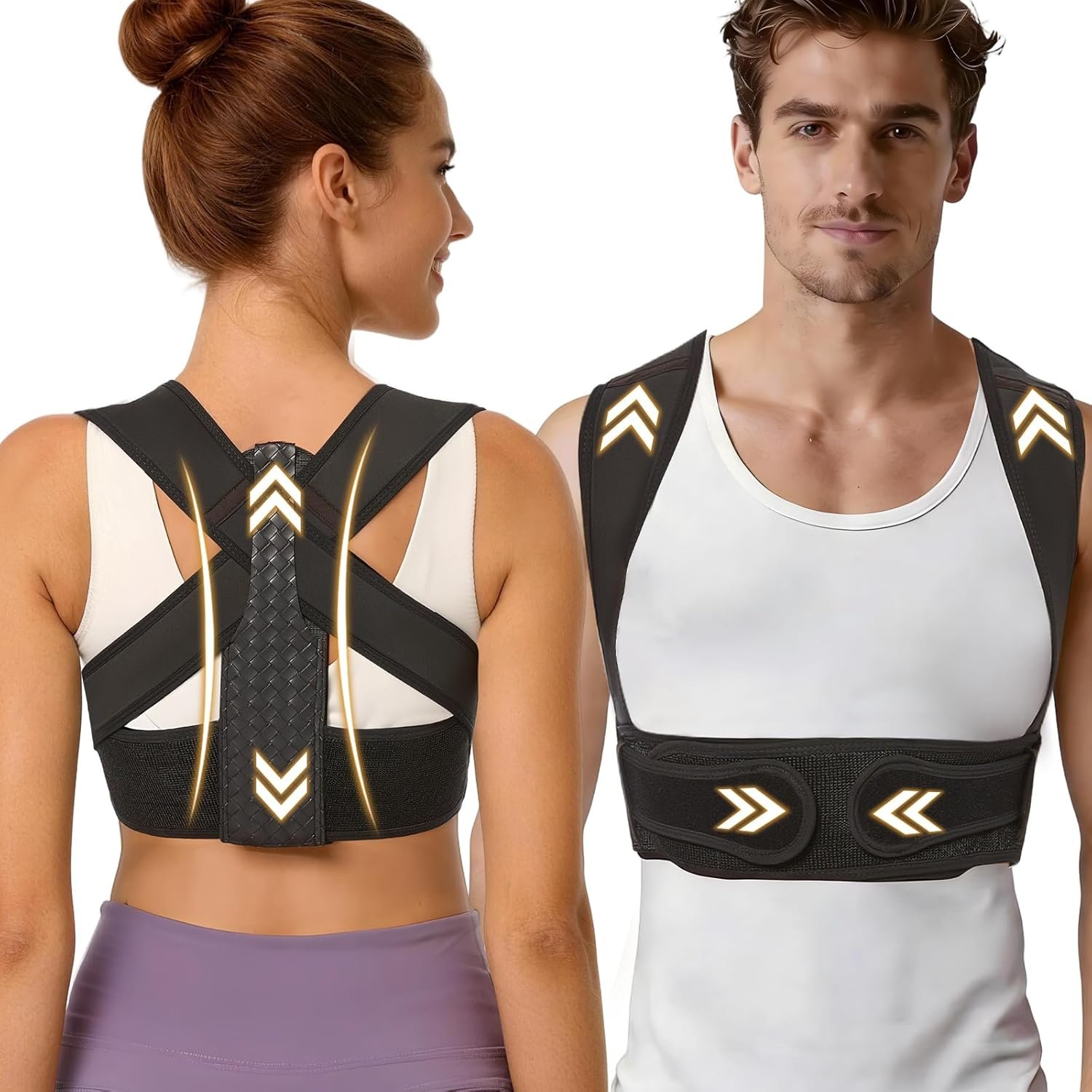 WNIEYO Posture Corrector for Women and Men Back Brace for Women Back Straightener for Effective Lower Back Pain Relief, Scoliosis, and Better Posture Support(L)