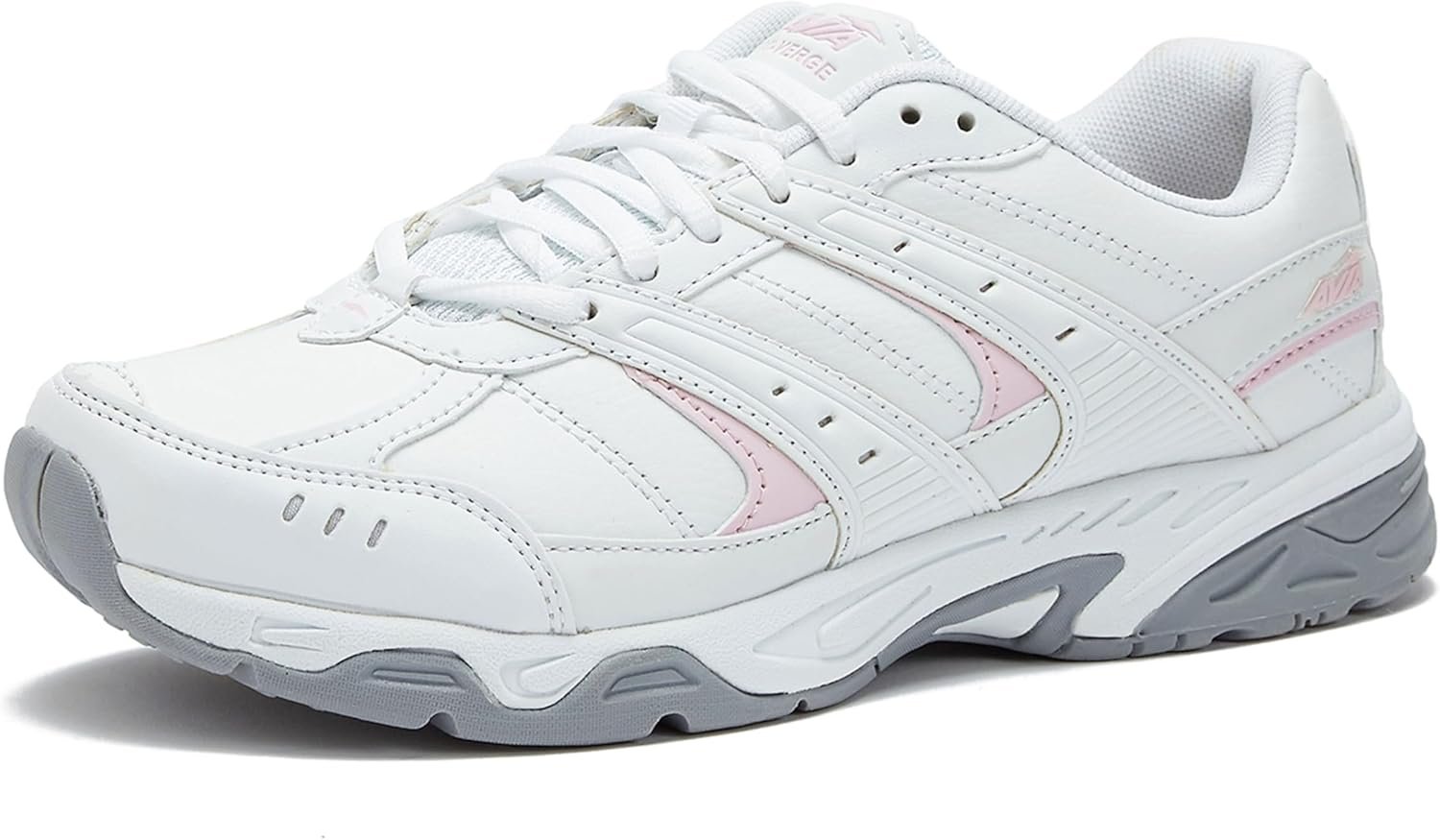 Avia Verge Womens Sneakers – Tennis, Court, Cross Training, or Pickleball Shoes for Women, Classic Black or Walking White Sneakers with Arch Support, Wide Width or Medium