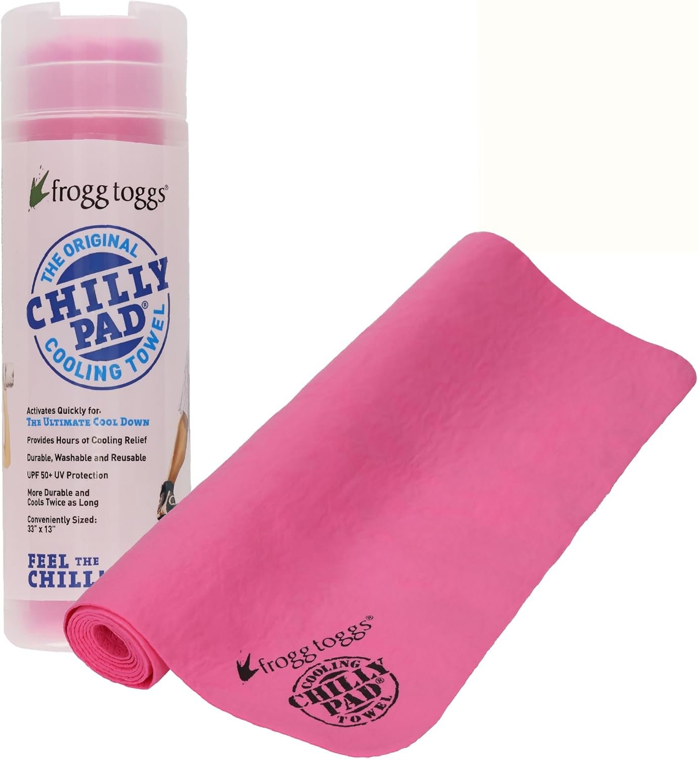 FROGG TOGGS Chilly Pad, Instant Cooling Towel, Long Lasting, Reusable, Sports and Outdoors Neck Towel 33×13