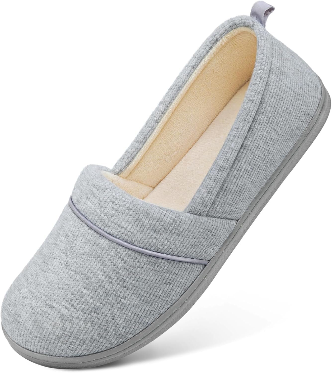 HomeTop Women’s Comfy Loafer Slippers Lightweight Memory Foam Non-slip Indoor House Shoes