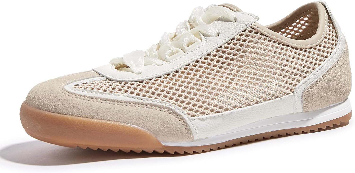 LUCKY STEP Women’s Mesh Casual Fashion Sneakers Retro Breathable Walking Shoes Lightweight Classic Tennis Trainers