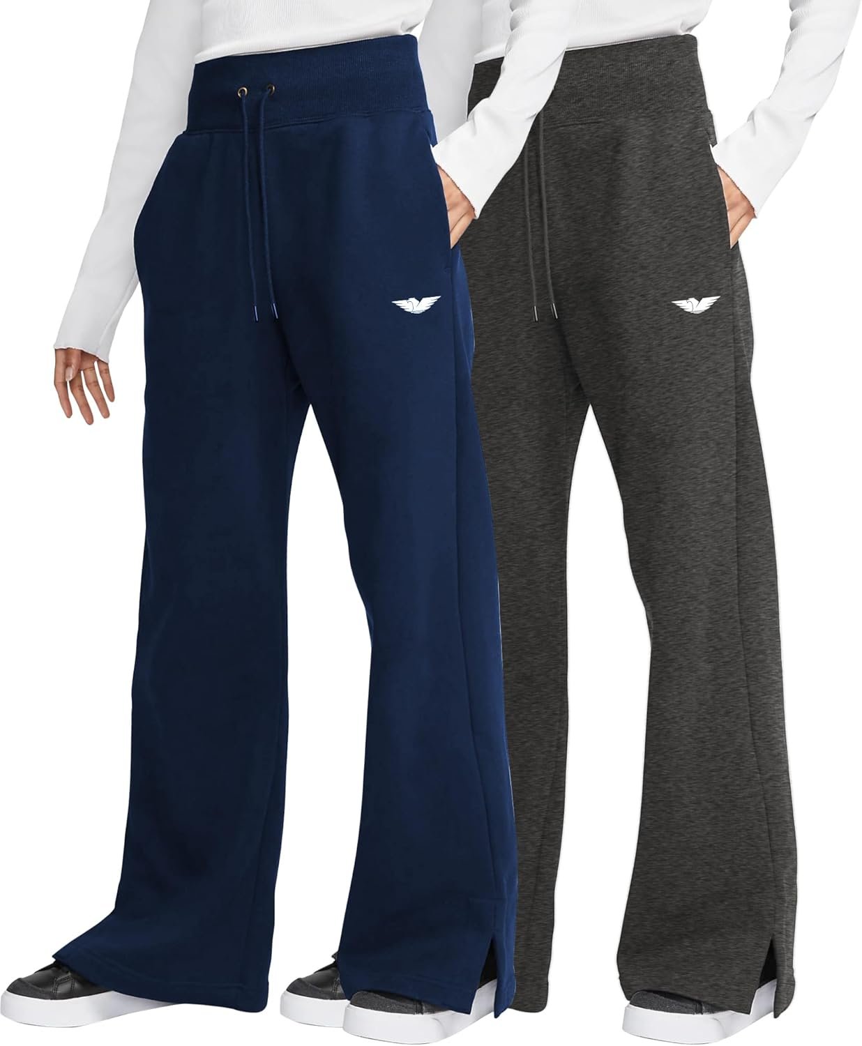 AMERICAN HEAVEN Women’s Super Fleece Sweatpants | High-Waisted Wide- Leg Yoga Drawstring Fashion Pants | Multi Packs Colors