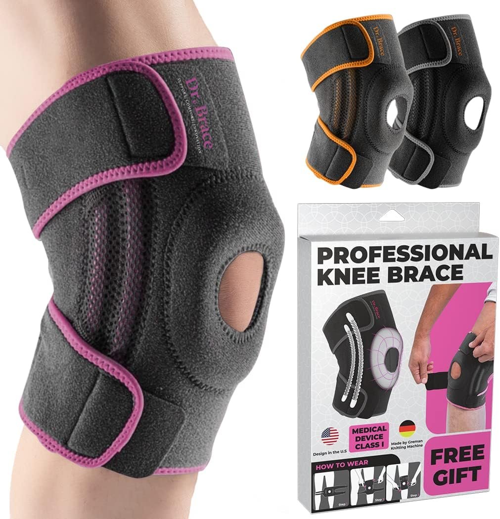 DR. BRACE ELITE Knee Brace with Side Stabilizers & Patella Gel Pads for Maximum Knee Pain Support and fast recovery for men and women-Please Check How To Size Video (Orion’s, Medium)
