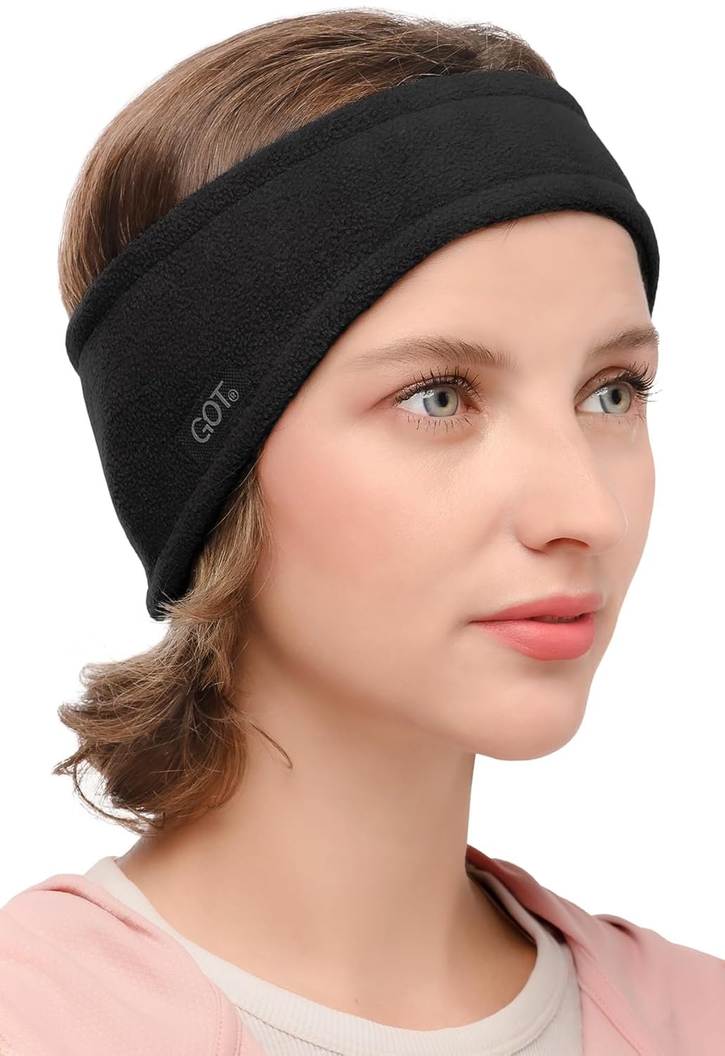 GOT Sports Ear Warmer Headband for Women – Fleece Running Headband Ear Covers for Cold Weather – Ski Cycling Muffs for Winter (Black)