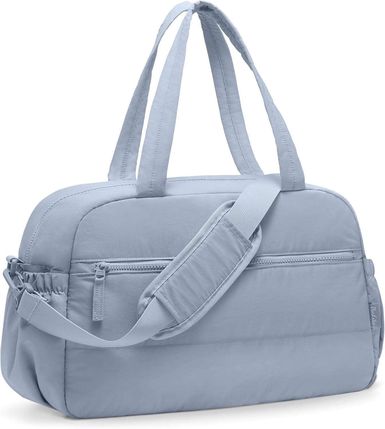 Gym Bag for Women, Travel Duffle Bags with Wet Pocket, Lightweight Carry on Bag Overnight Weekender Duffel Bag, Water Resistant (Haze Blue)