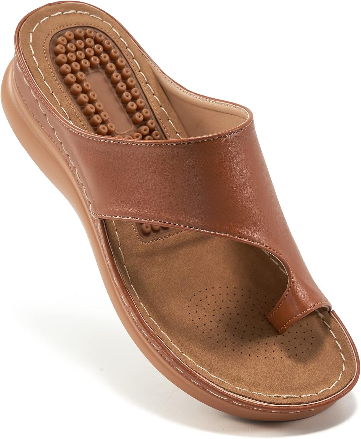 Aomigoct Womens Comfort Wedge Sandals: Soft Cushion & Orthopedic for All-Day Walking – Non-Slip 1.96″ Heel for Stability – for Comfort Seekers