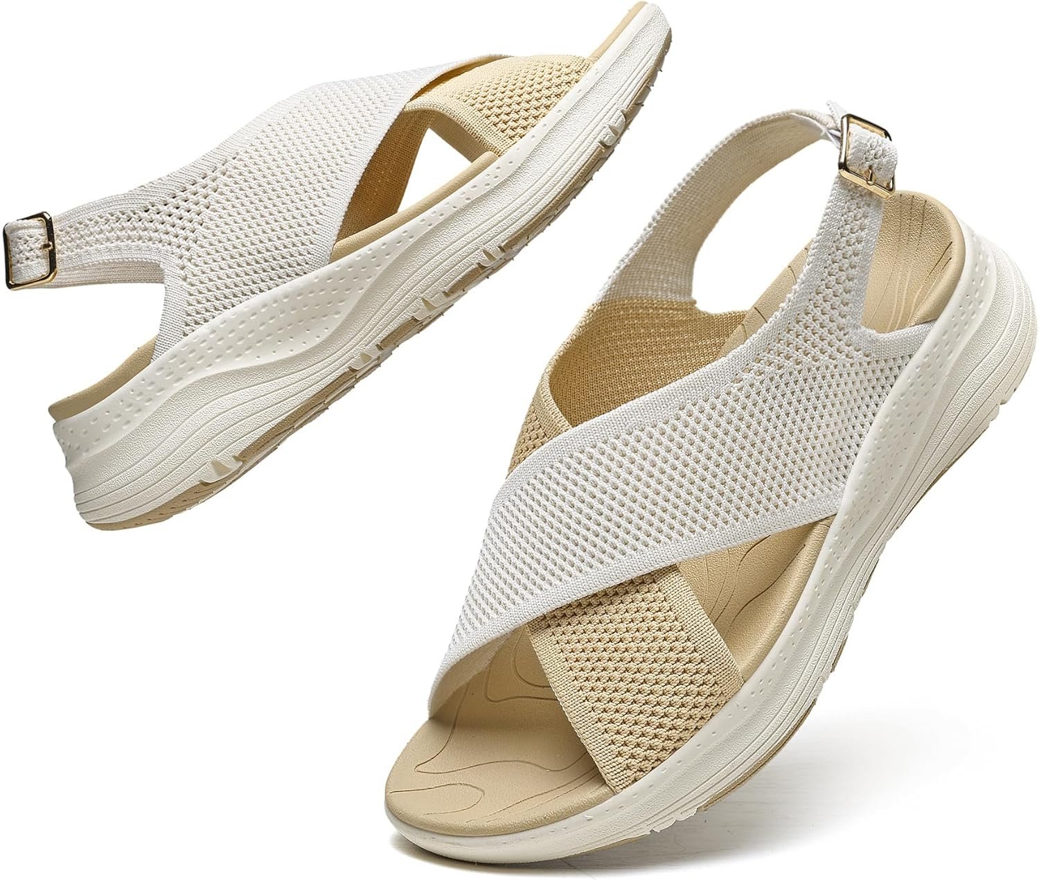 Bravover Womens Orthopedic Sandals Ladies Recovery Sport Outdoor Adjustable Strap Sandals with Comfortable Plantar Fasciitis Arch Support