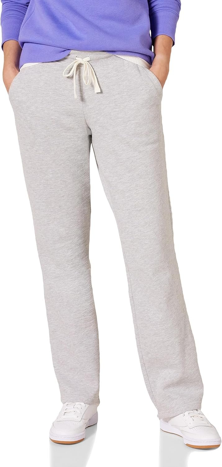 Amazon Essentials Women’s Straight Leg Fleece Sweatpants with Drawstring (Available in Plus Size)