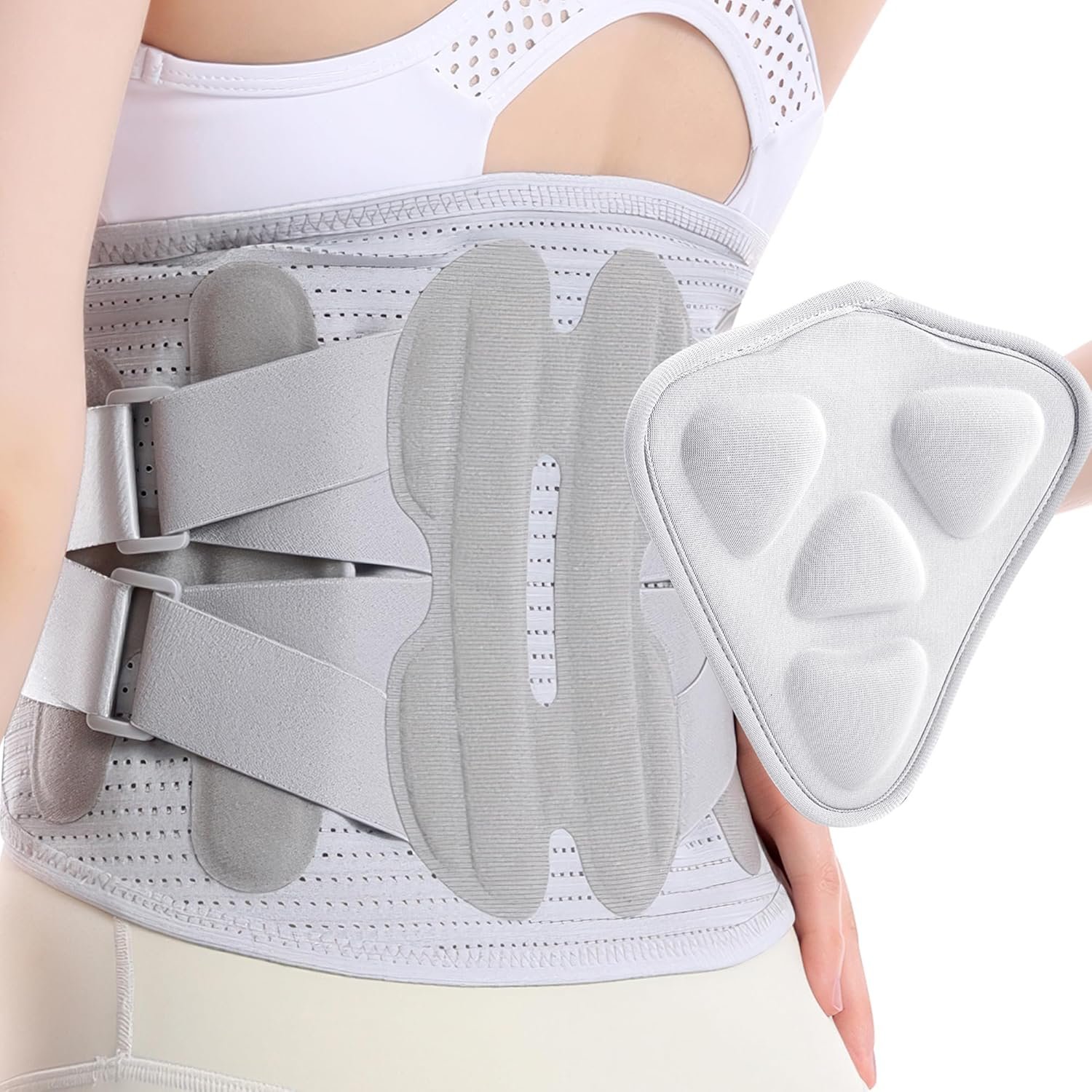 FJNATINH Back Brace for Lower Back Pain Relief for Women Adjustable Lumbar Support Belt Breathable 4D Mesh Fabric for Herniated Disc,Sciatica,Scoliosis Home Work Sports