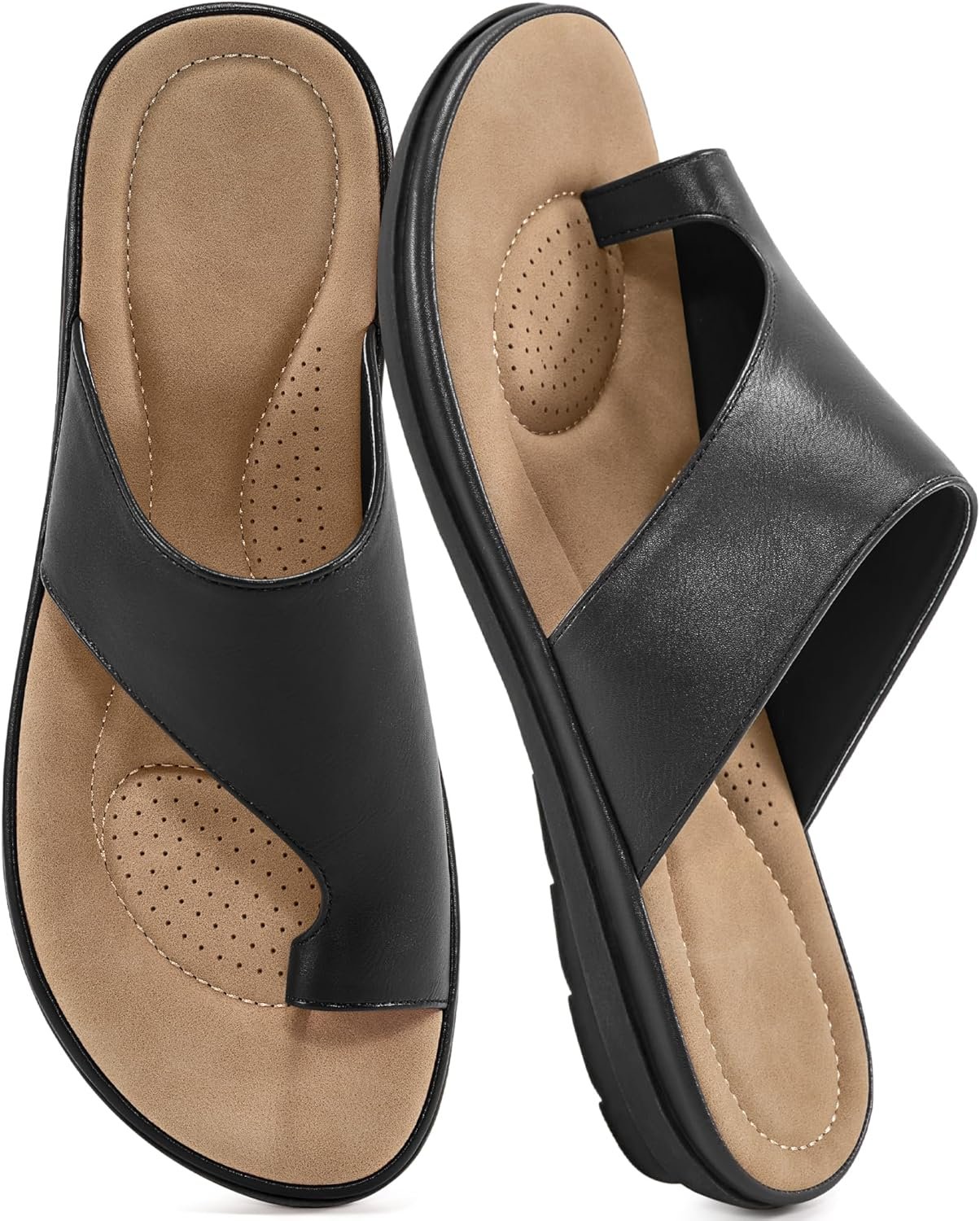Reimferce Summer Flat Sandals for Women: Comfortable Walking Dressy Slides for 2026 – Ladies Orthopedic Casual Shoes Indoor Outdoor