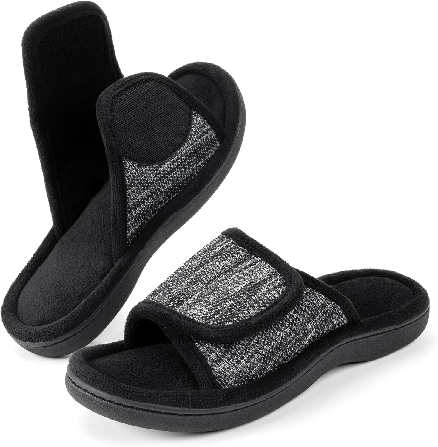 RockDove Women’s Adjustable Wrap Memory Foam Slide Slipper