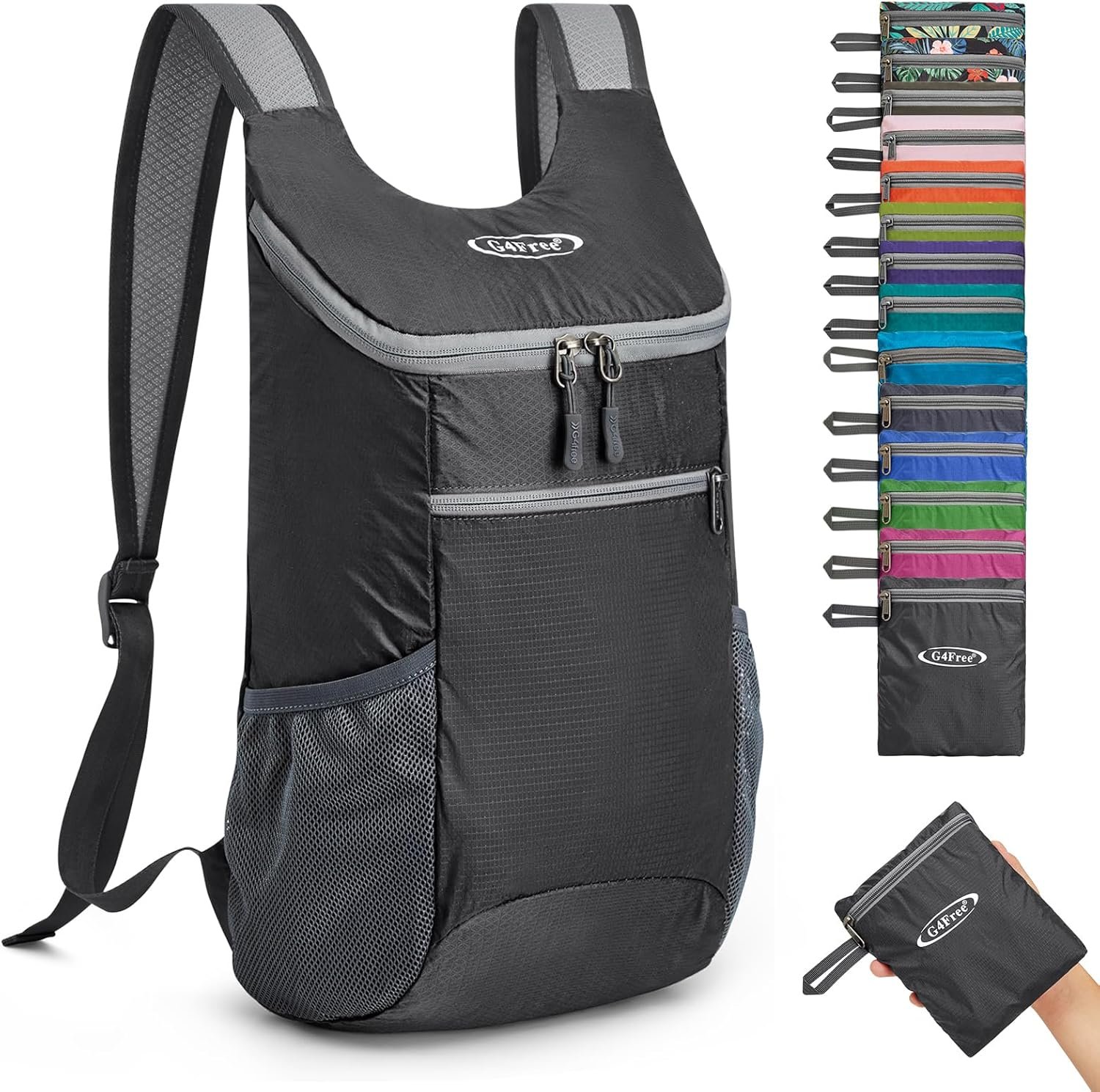 G4Free Lightweight Packable Hiking Backpack for Men Women Small Hiking Daypacks Foldable Shoulder Pack Casual Outdoor Bag 11L