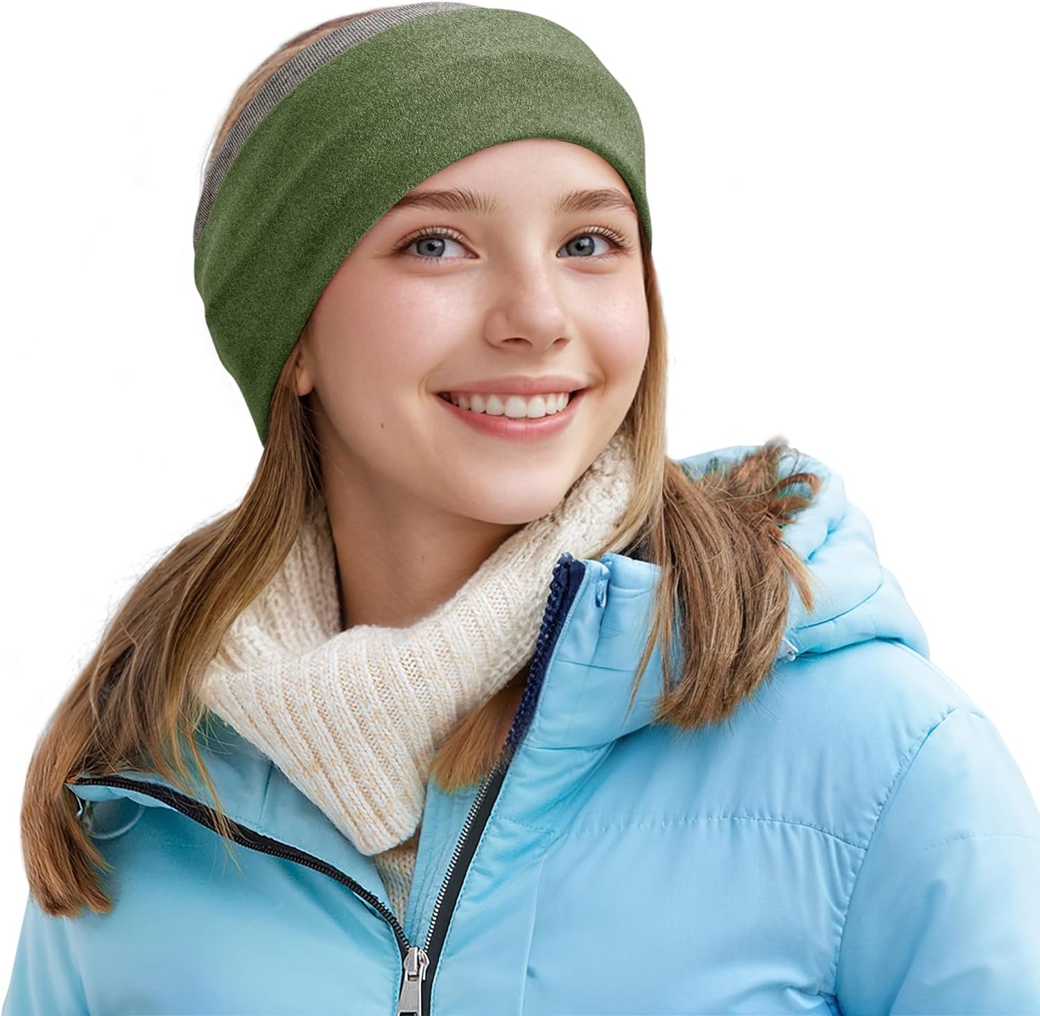 Sukeen Ear Warmer Headband for Women, Double-Layer Warm Winter Headbands for Women, Ear Muffs for Running Cycling Sports