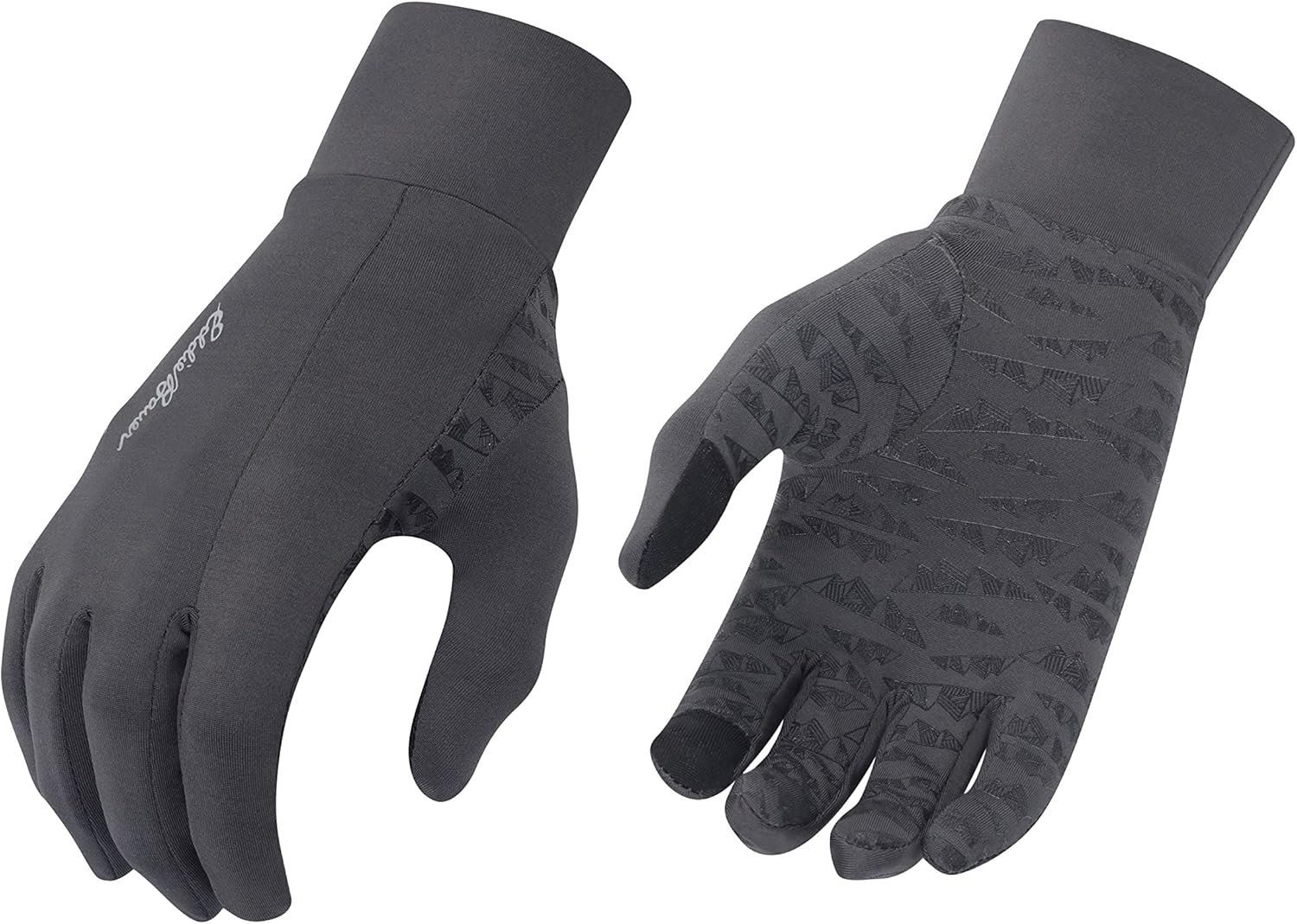 Eddie Bauer Touchscreen Warm Running Glove Liners, Standard Men’s and Women’s Cool Weather Gloves, Dark Grey, Medium