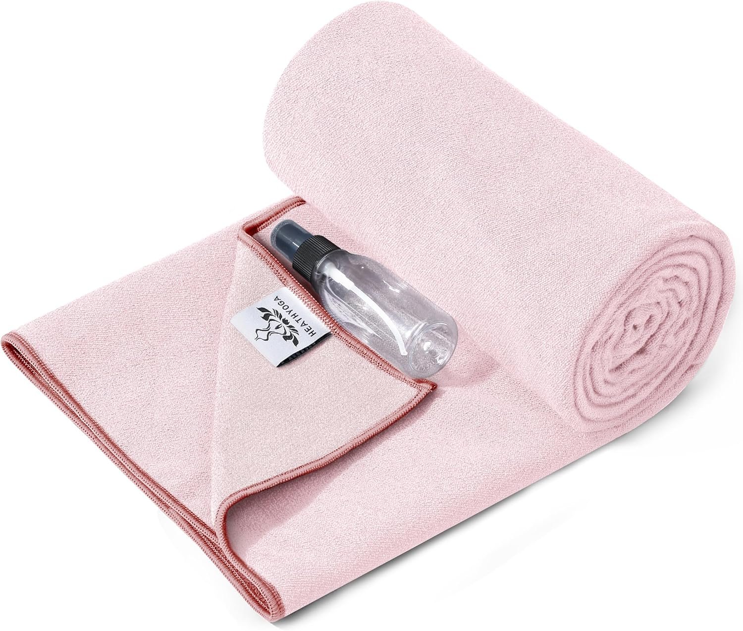 Heathyoga Yoga Mat Towel Non Slip for Hot Yoga Towel with Silicone Grip & Free Spray Bottle, 72″X26″ Extra Large Microfiber Yoga Towel for Bikram, Pilates, Fitness