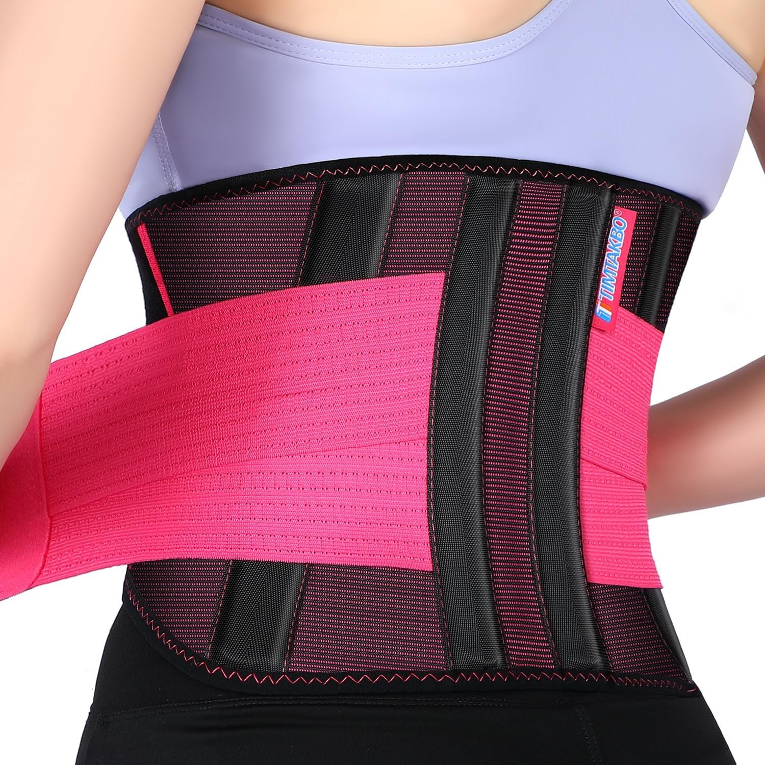 2.0 Version Lower Back Brace for Pain Relief, Back Brace for women Lifting at Work, Back Brace for Herniated Disc and Sciatica, Back Support Belt for Women (Red,S/M Fits 26″-32″Belly Waist)