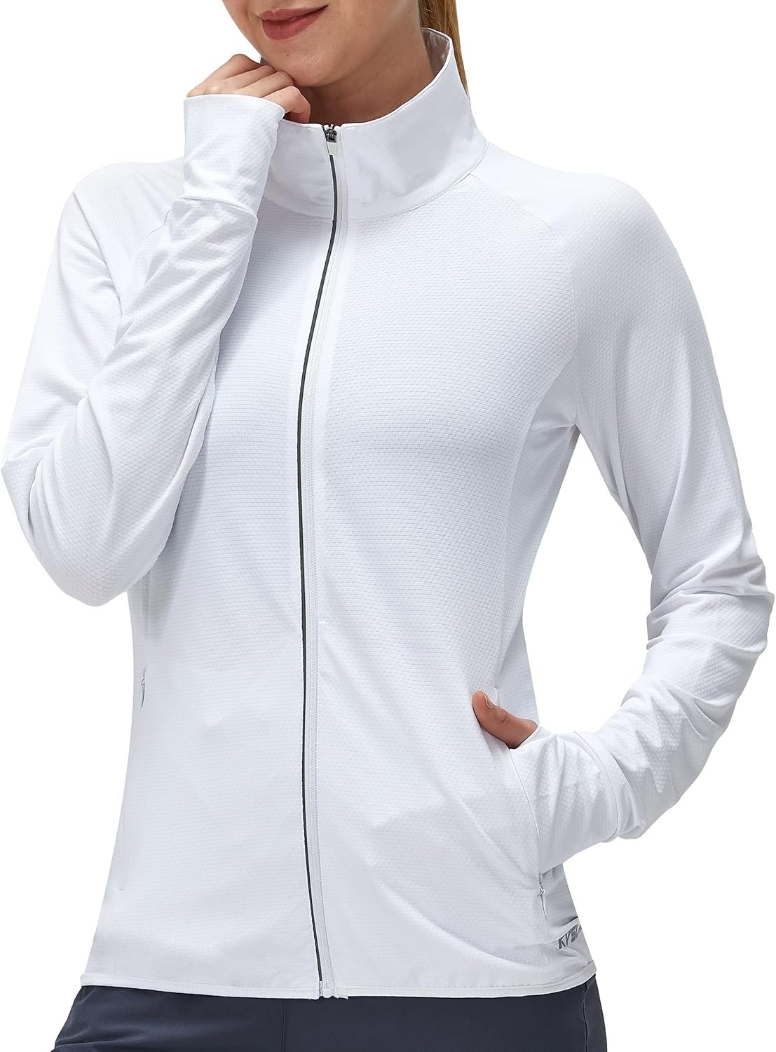 Women’s UPF 50+ UV Sun Protection Clothing Long Sleeve Athletic Hiking Shirts Lightweight SPF Zip Up Outdoor Jacket