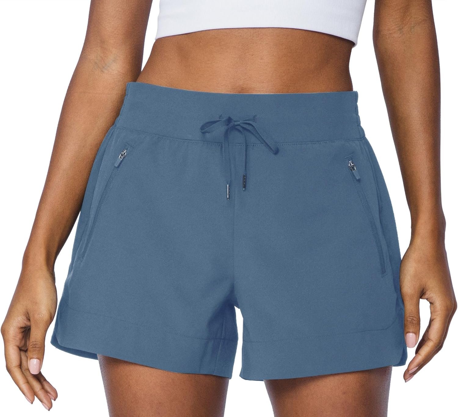 90 Degree By Reflex Stretch Woven Lightweight Walking Shorts with Side Pockets
