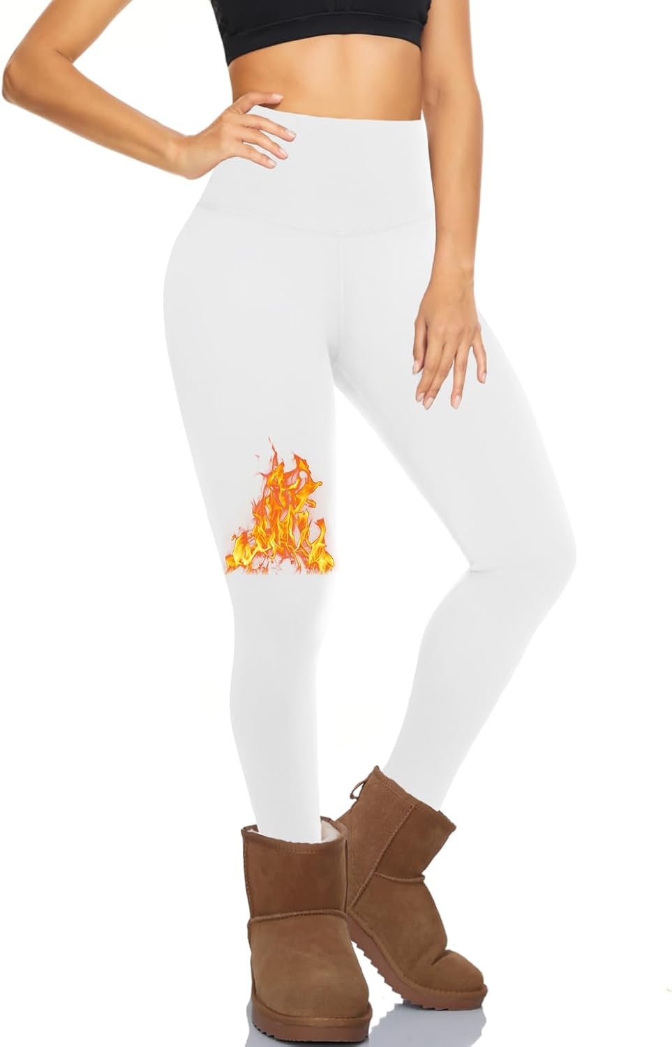 Hi Clasmix Fleece Lined Leggings for Women – High Waisted Winter Yoga Pants, Warm Thermal Running Workout Tights