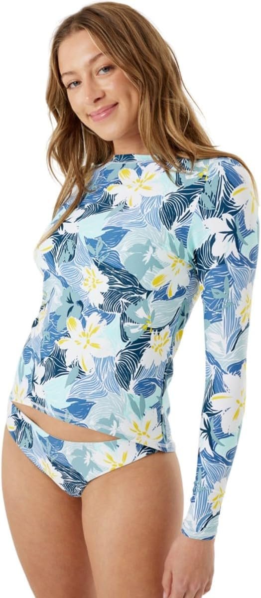 Roxy Women’s Long Sleeve Rashguard – UPF 50+ Sun Protection, Quick-Dry Swim Shirt