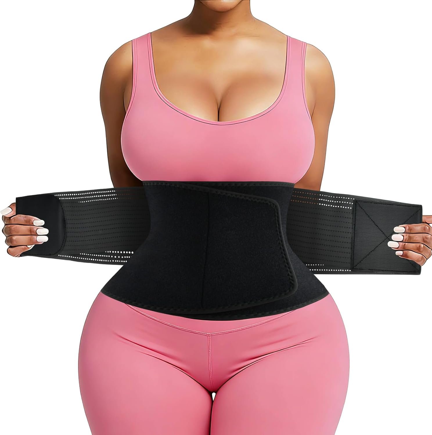 Lisacool Sweat Band Waist Trainer for Women,Sweat Band for Stomach Weight Loss,Exercise Waist Bands for Women Belly Fat
