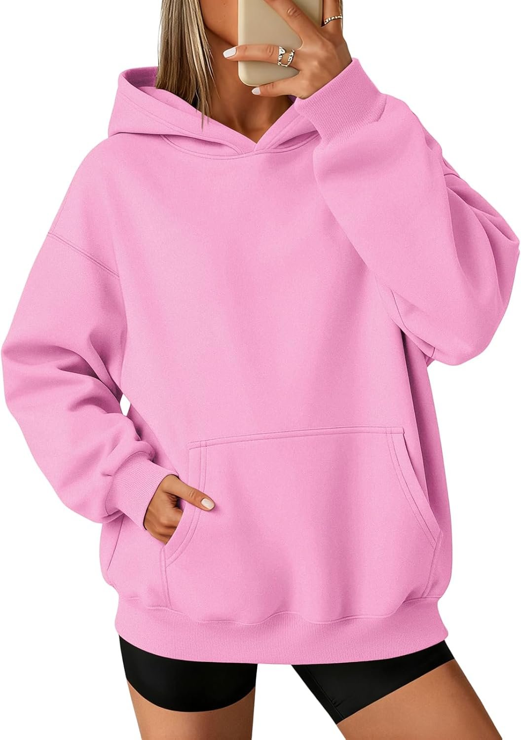 ATHMILE Womens Oversized Hoodies Fleece Sweatshirts Long Sleeve Sweaters Pullover Fall Clothes with Pocket